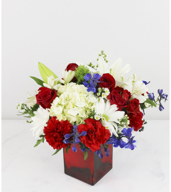 Red, White, and Blue Patriotic Bouquet