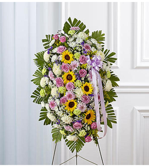 Sunflower and Rose Standing Spray