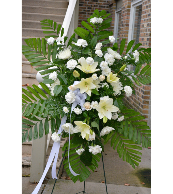 Elegant White Standing Spray