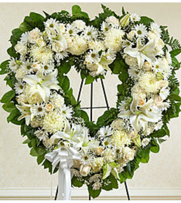 White Standing Heart