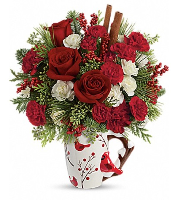 Send a Hug® Christmas Cardinal by Teleflora