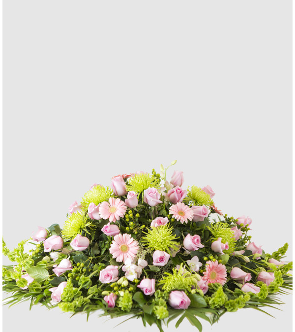 Pink and Green Casket Spray
