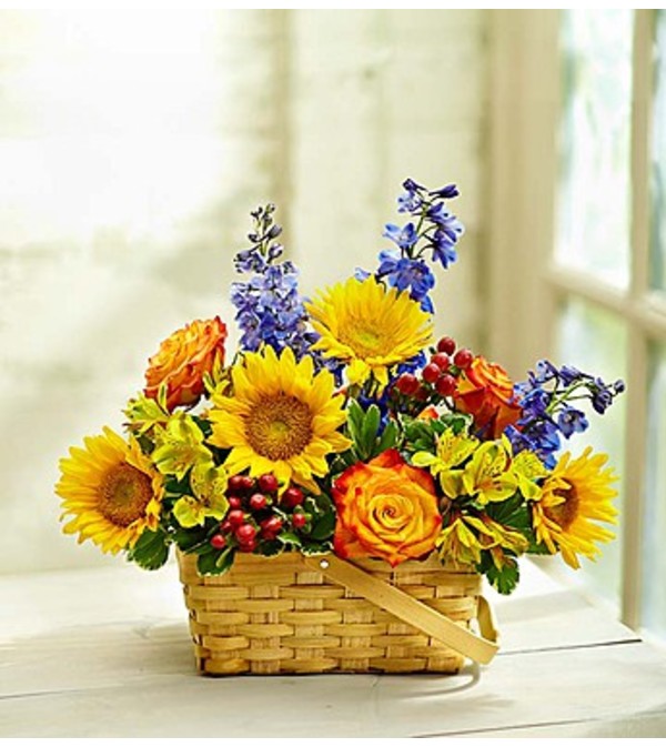 Blooming Basket Arrangement