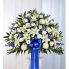 Heartfelt Sympathies™ Standing Basket- Blue & White premium