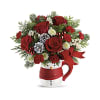Snowman Love and Hugs Mug - Deluxe. An arrangement by Delray Beach Flower Market.