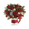 Snowman Love and Hugs Mug - Premium. An arrangement by Delray Beach Flower Market.
