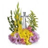 Crystal Cross - Standard. An arrangement by Belak Flowers.