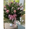 Pink White Pedestal Arrangement deluxe