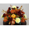 Harvest Centrepiece - Standard. An arrangement by Flowers Plus.