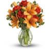 Fiery Orange Lily and Rose standard