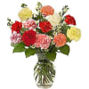 Assorted Carnations in a Vase standard