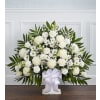 White Floor Basket Arrangement deluxe