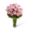 Classic Pink Roses in a vase deluxe
