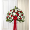 Red & White Funeral Basket standard