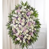 Standing Spray Lavender & White Sympathy deluxe