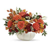 Enchanted Harvest in Pumpkin - Premium. An arrangement by Belak Flowers.