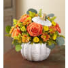 Plentiful White Pumpkin Bouquet - Deluxe. An arrangement by Sueppel's Flowers.