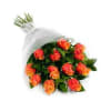 12, 18 or 24 Orange Crush Roses Wrapped - Deluxe. An arrangement by Floratechnics.