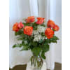 Orange Roses in a Vase(12/12 deluxe/24) standard