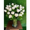 White Roses in a Vase deluxe