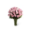 Long Stem Pink Roses Arranged in a Vase premium