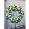 Green and White Wreath with Orchids deluxe