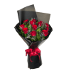 RED ROSES KOREAN STYLE BLACK WRAP deluxe