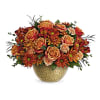 Vintage Gold Centerpiece TF - Premium. An arrangement by Belak Flowers.