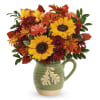 Autumn Acorn Pitcher by Teleflora - Standard. An arrangement by Sueppel's Flowers.