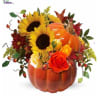 Country Pumpkin Floral Gift premium