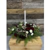 Designers Choice Candlelit Centerpiece - Deluxe. An arrangement by The Farm and Floral Market.