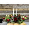 Designers Choice Candlelit Centerpiece - Premium. An arrangement by The Farm and Floral Market.