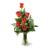 Red Roses for Mom (3, 6 or 12) (vase included) deluxe