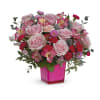 The Teleflora Rosy Moment Bouquet premium