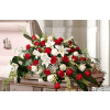 Classic Red and White Casket Spray standard