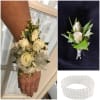 Perfect Pair Roses Wrist Corsage and Boutonniere deluxe