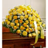 Classic Yellow Rose Casket Spray premium