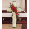 Sympathy Cross w/roses premium