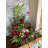 Joyful Cardinals - Premium. An arrangement by Loyalist Flowers.