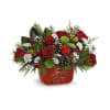 Classic Cardinal Centerpiece TF - Deluxe. An arrangement by Belak Flowers.