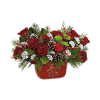 Classic Cardinal Centerpiece TF - Premium. An arrangement by Belak Flowers.