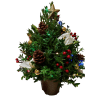 Christmas Holiday Boxwood Tree - Deluxe. An arrangement by Flowers Plus.