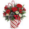 Teleflora's Send a Hug Sweet Stripes Bouquet-COQ deluxe