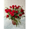 2 Dozen Red Roses in a Vase - Standard. An arrangement by Brooklin Floral and Garden Shoppe Inc..