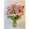 Pink Dozen Roses In A Vase premium