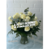 White Dozen Roses In A Vase standard