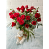 2 Dozen Red Roses in a Vase - Deluxe. An arrangement by Brooklin Floral and Garden Shoppe Inc..