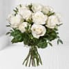 Classy White Roses - Standard. An arrangement by Harriet's Flower and Gift Shop.