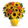 Sunny Day Pitcher of Sunflowers premium