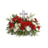 TF Joy of light Crystal Cross - Premium. An arrangement by Nicol Florist.